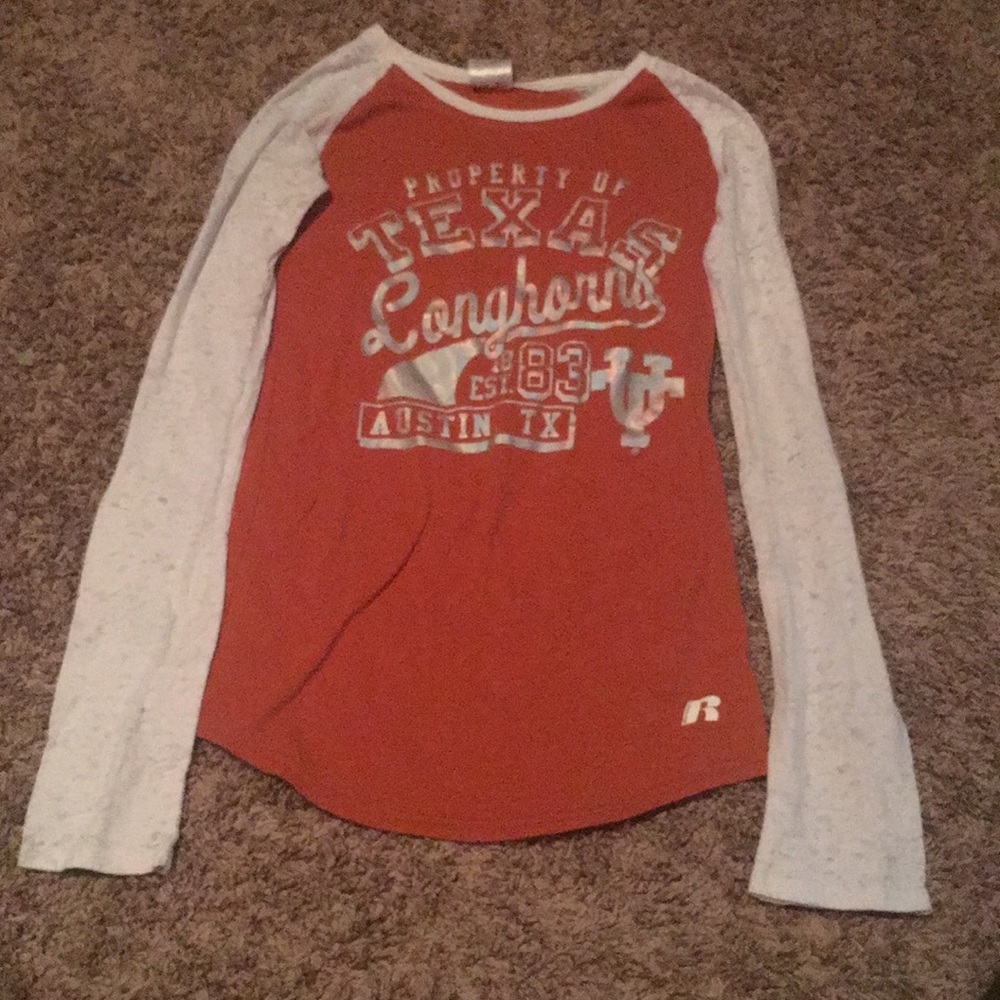 Texas long horns office long sleeve shirt small